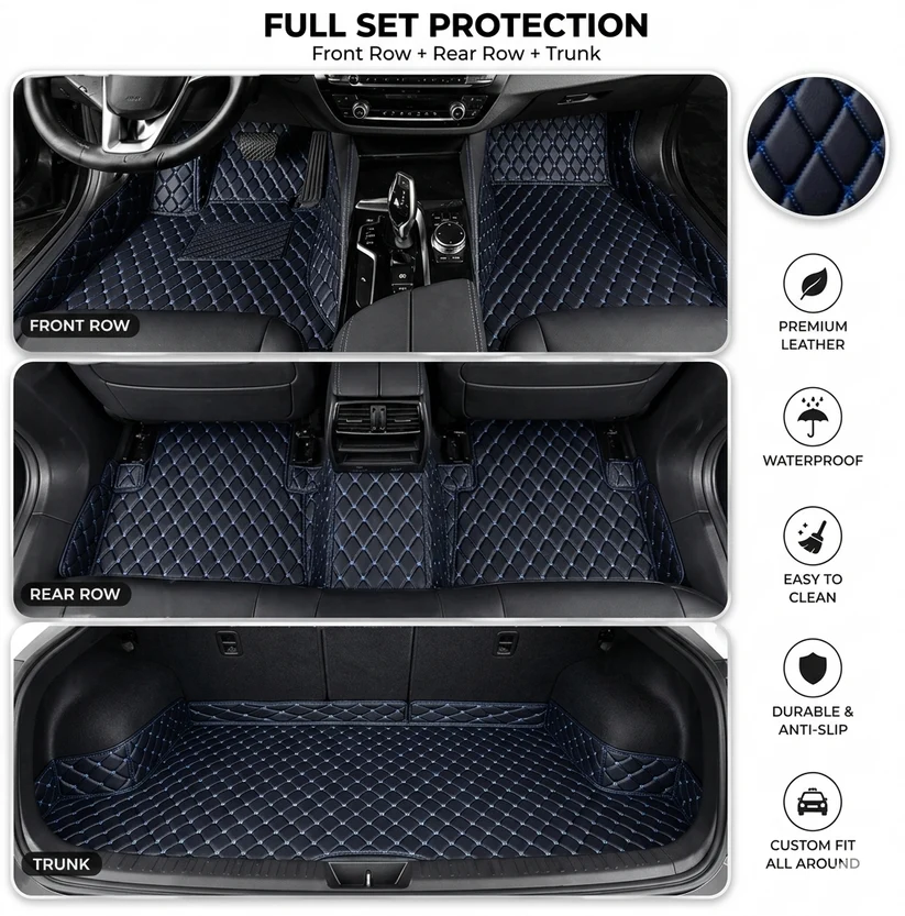 Elvile 2026 Waterproof Non-slip Universal Fit Customized Floor Mats for Cars, SUVs, and Trucks