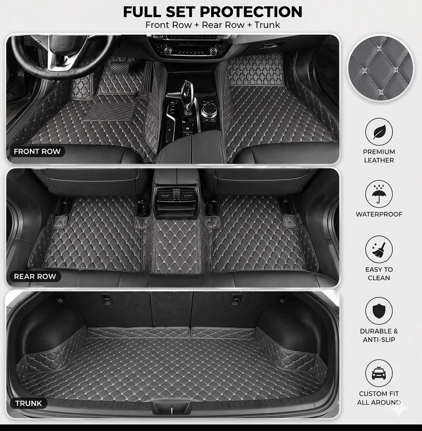 Elvile 2026 Waterproof Non-slip Universal Fit Customized Floor Mats for Cars, SUVs, and Trucks